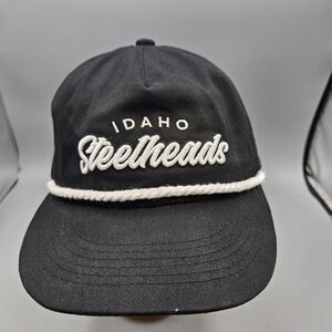 Idaho Steelheads Melon Wear Snapback Hat Cap Black White Rope Hockey Minors ECHL